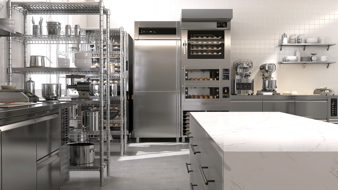 Edelstahl-Profiküche im Gastronomiebetrieb - Gastronomie & Hotel - Alles von Küche bis Gästebereich